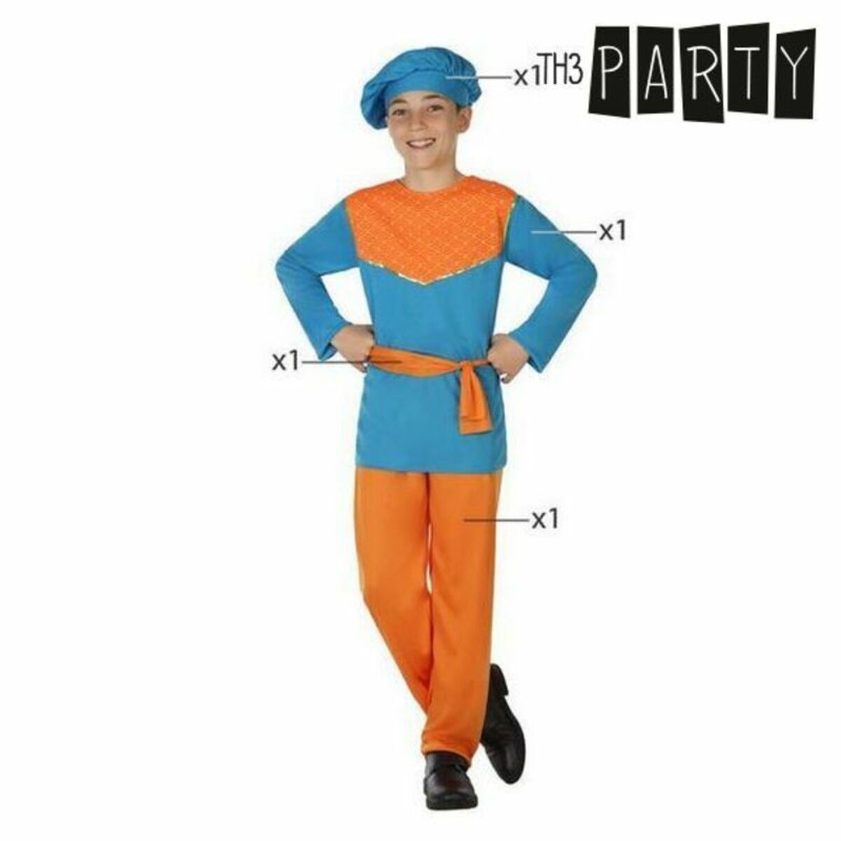Costume per Bambini Paggio Azzurro 4 pcs - Immagine 2