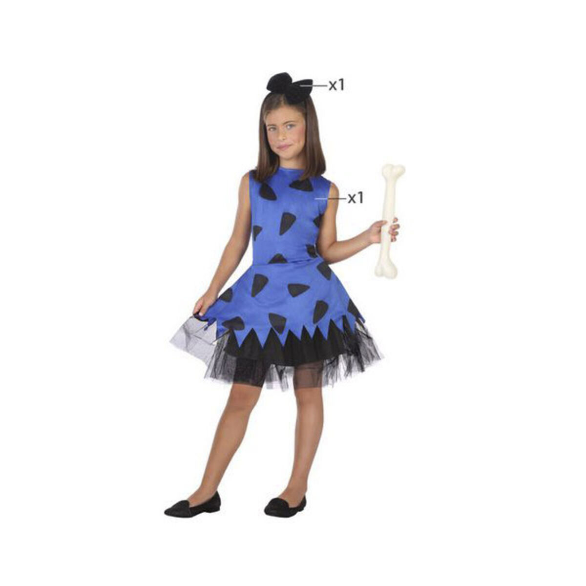 Costume per Bambini Cavernicolo Azzurro (2 pcs) - Immagine 2