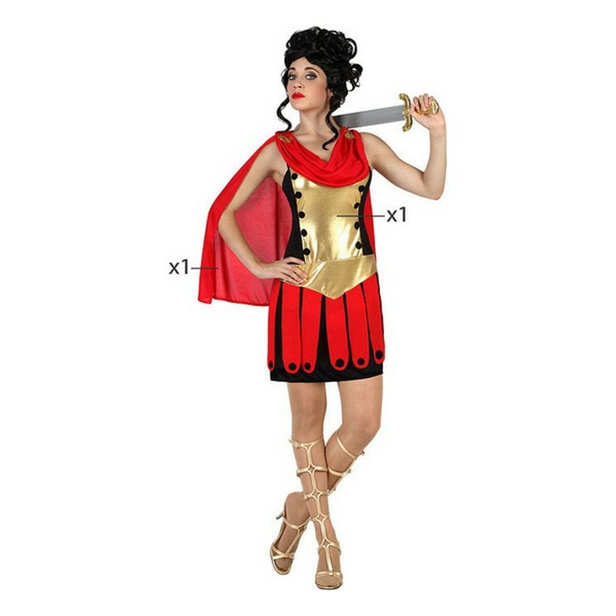 Costume per Adulti (2 pcs) Guerriera Romana - Immagine 2