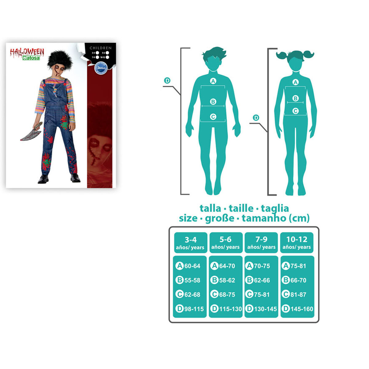 Costume per Bambini Pupazzo diabolico 112551 - Immagine 2