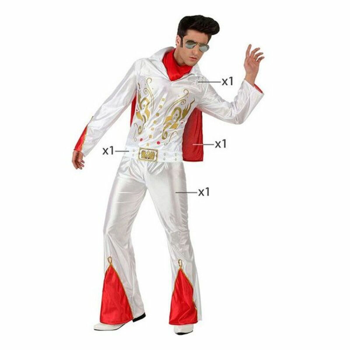 Costume per Adulti Th3 Party Bianco (4 Pezzi) - Immagine 2