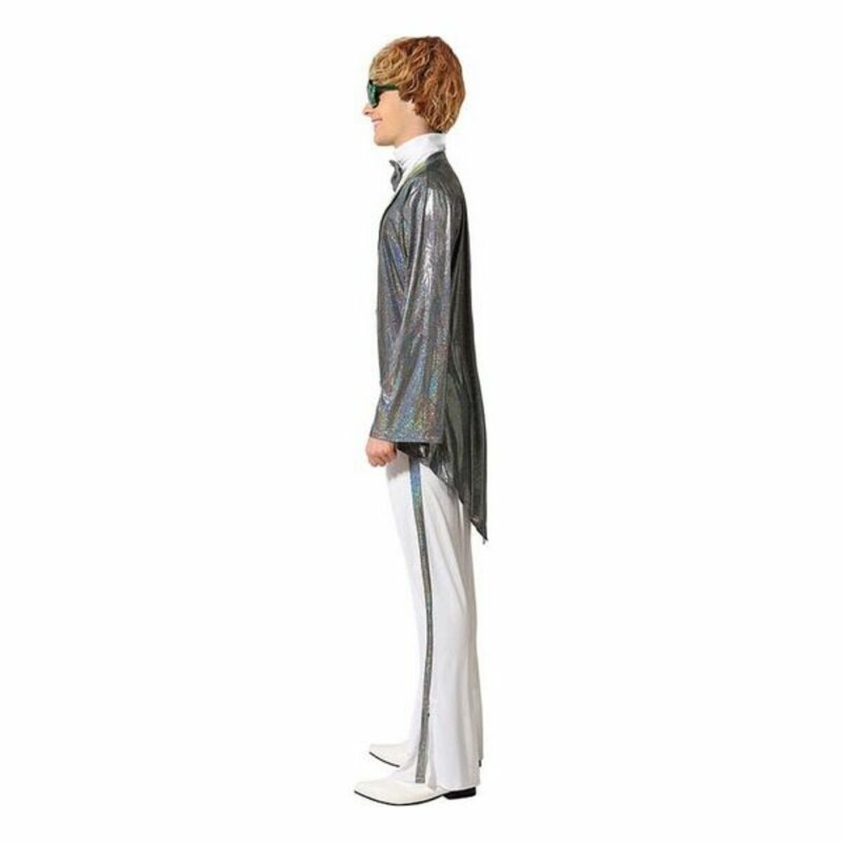 Costume per Adulti Argentato Star del Rock - Immagine 3