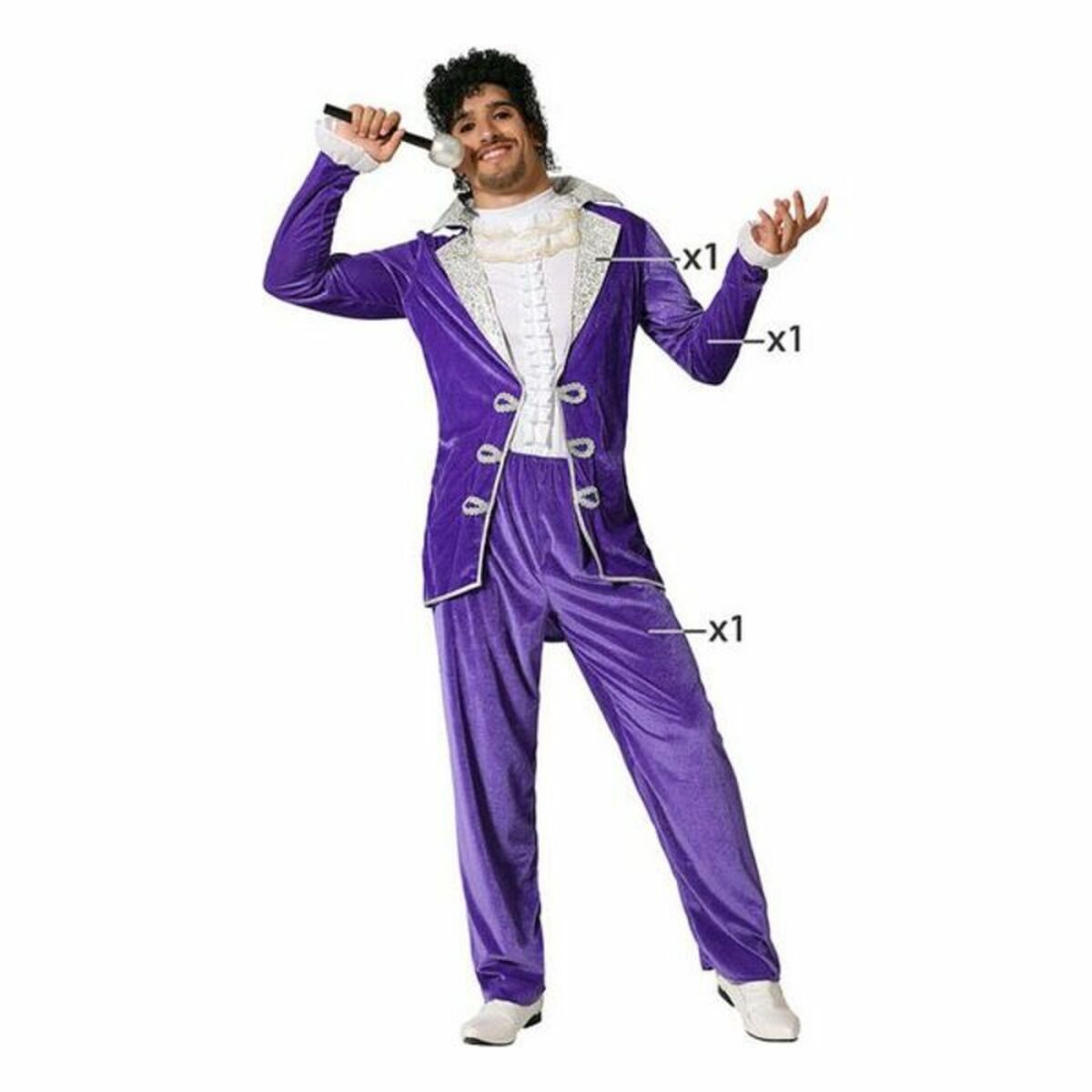 Costume per Adulti Viola Star del Rock - Immagine 4