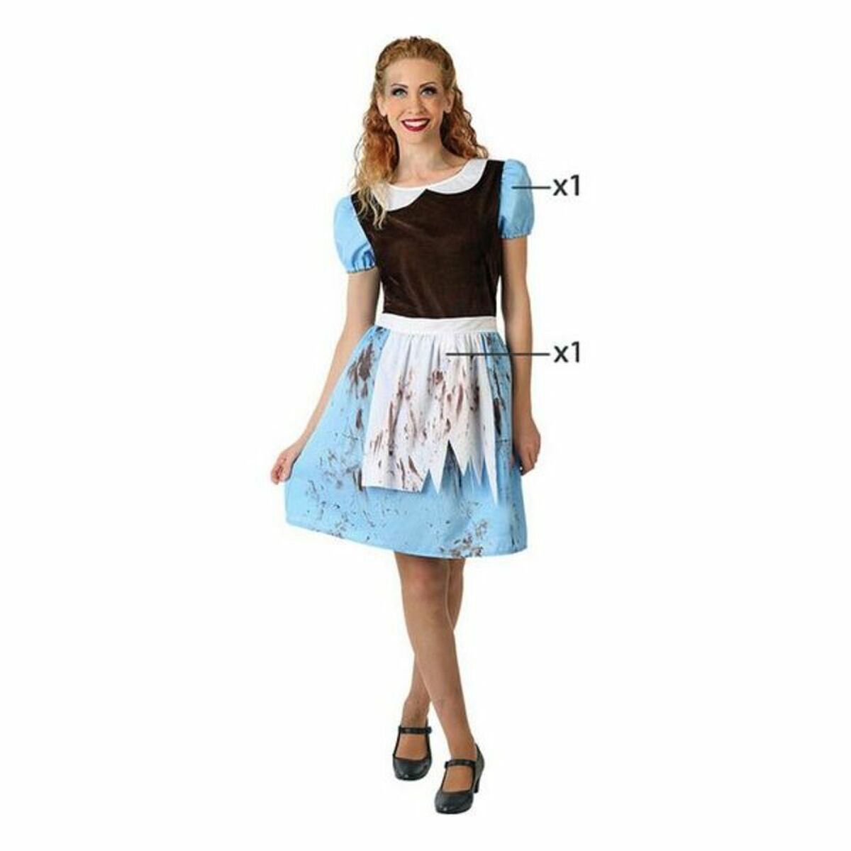 Costume per Adulti Alice Halloween Serva - Immagine 3