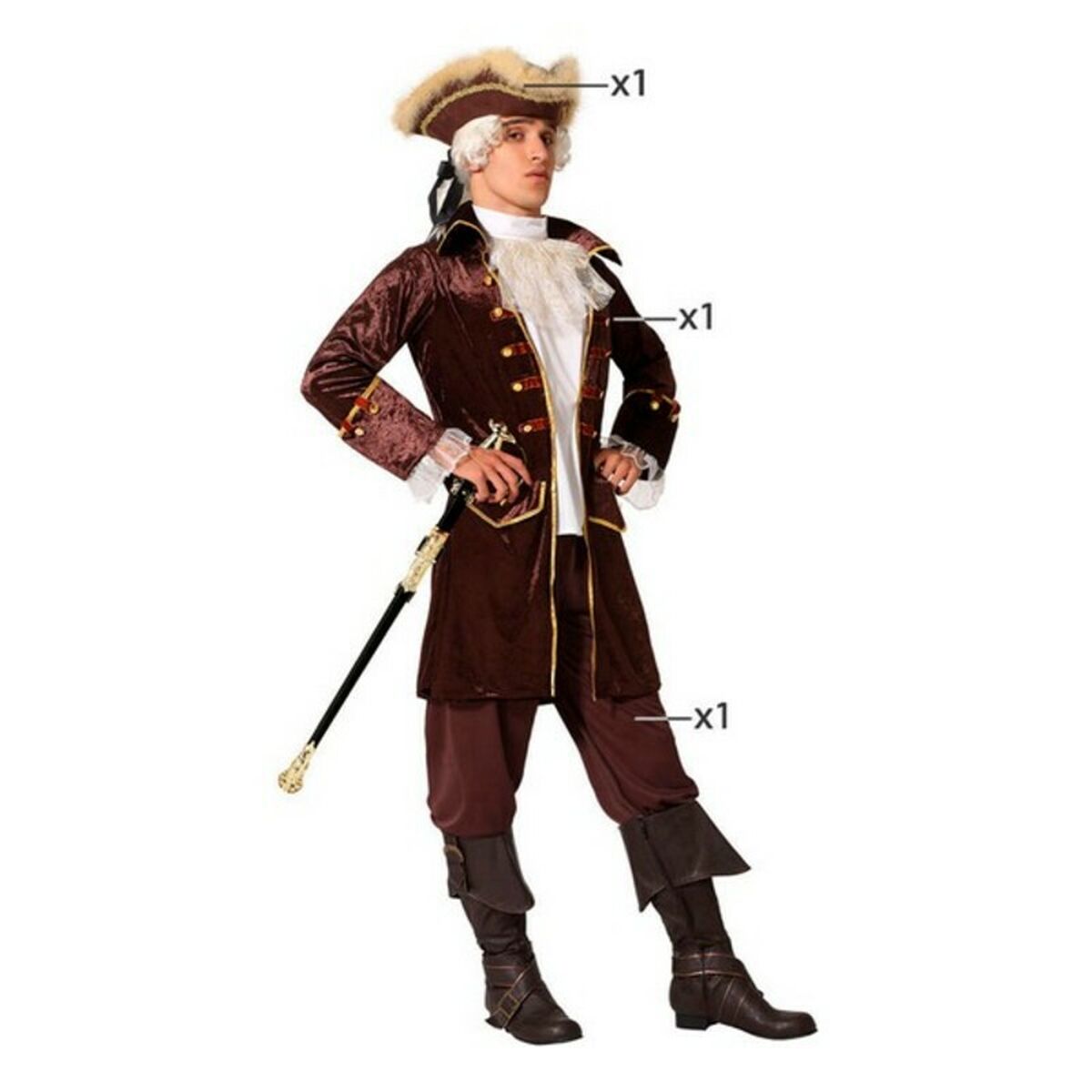 Costume per Adulti Pirata - Immagine 4