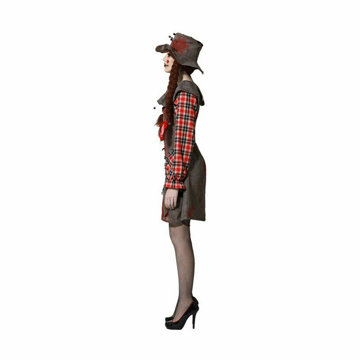 Costume per Adulti Grigio Bambola Voodoo (2 Pezzi) - Immagine 4