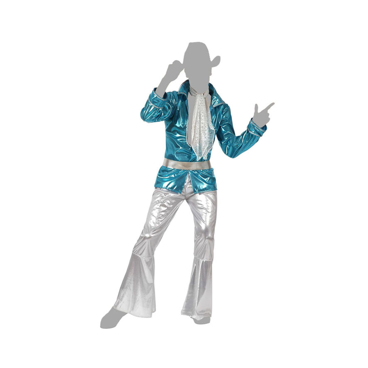 Costume per Adulti Azzurro Musica da discoteca - Immagine 3