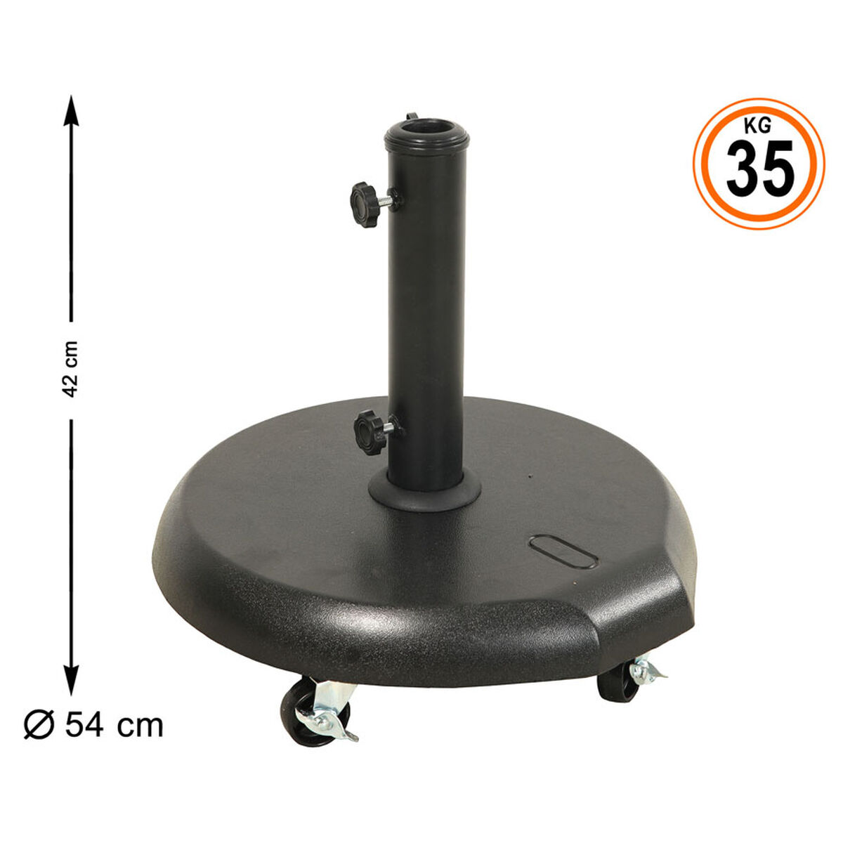 Base per Ombrellone Nero Con ruote - Immagine 2