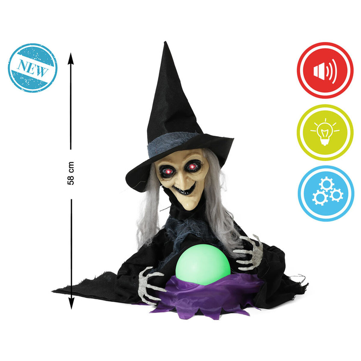 Decorazione per Halloween Strega 75 x 23 x 50 cm - Immagine 2