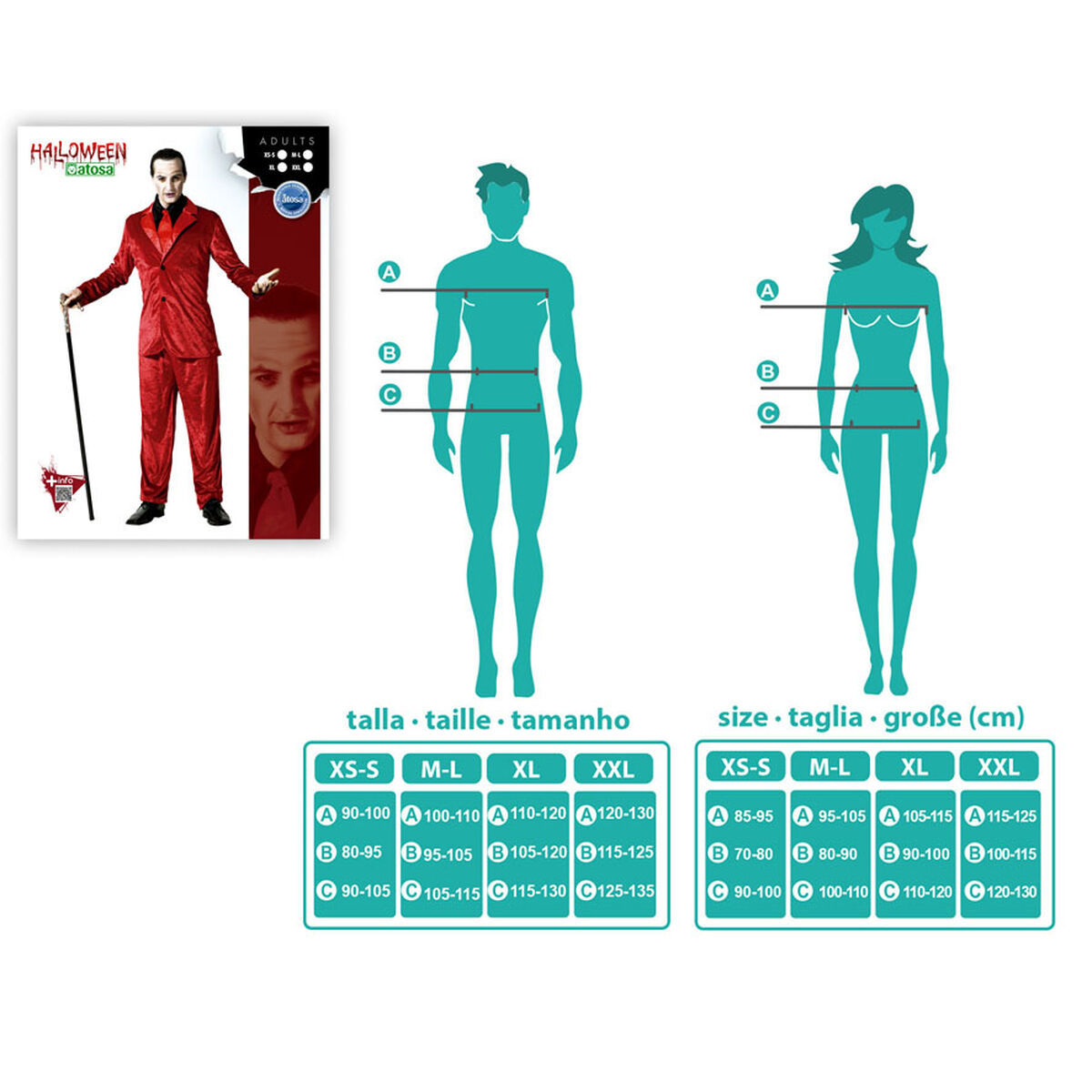 Costume per Adulti Vampiro XS/S - Immagine 4
