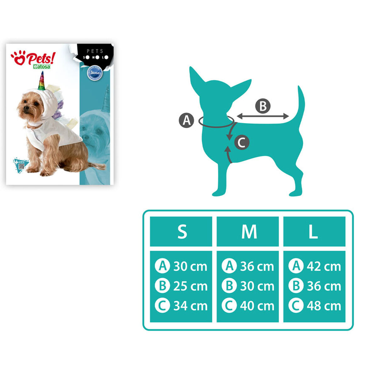 Costume per Cane Taglia S Unicorno - Immagine 2