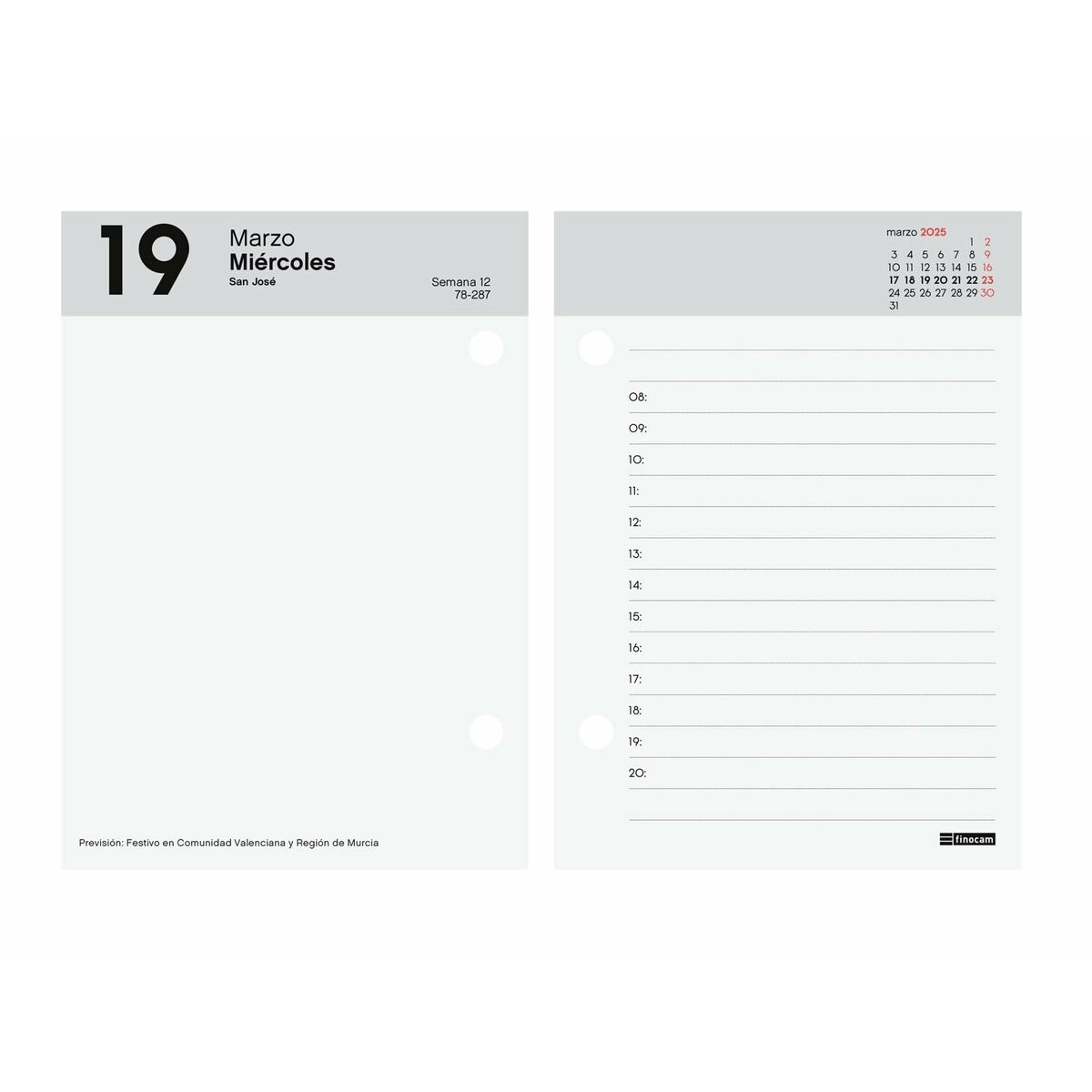 Calendario da Tavolo Finocam 8,5 x 12 cm 2025 - Immagine 4