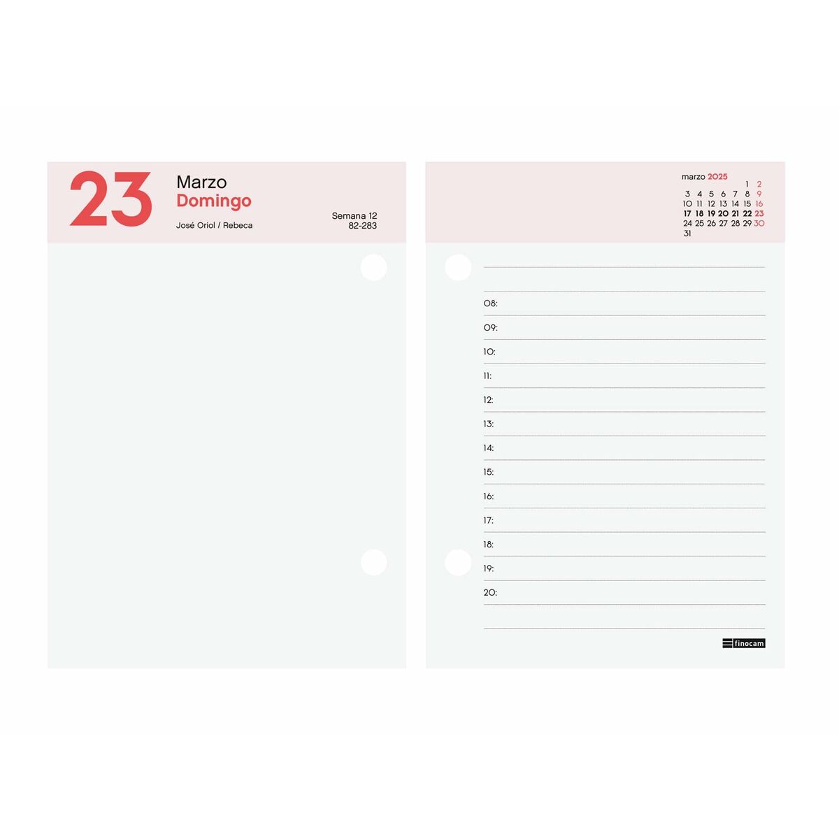 Calendario da Tavolo Finocam 8,5 x 12 cm 2025 - Immagine 5
