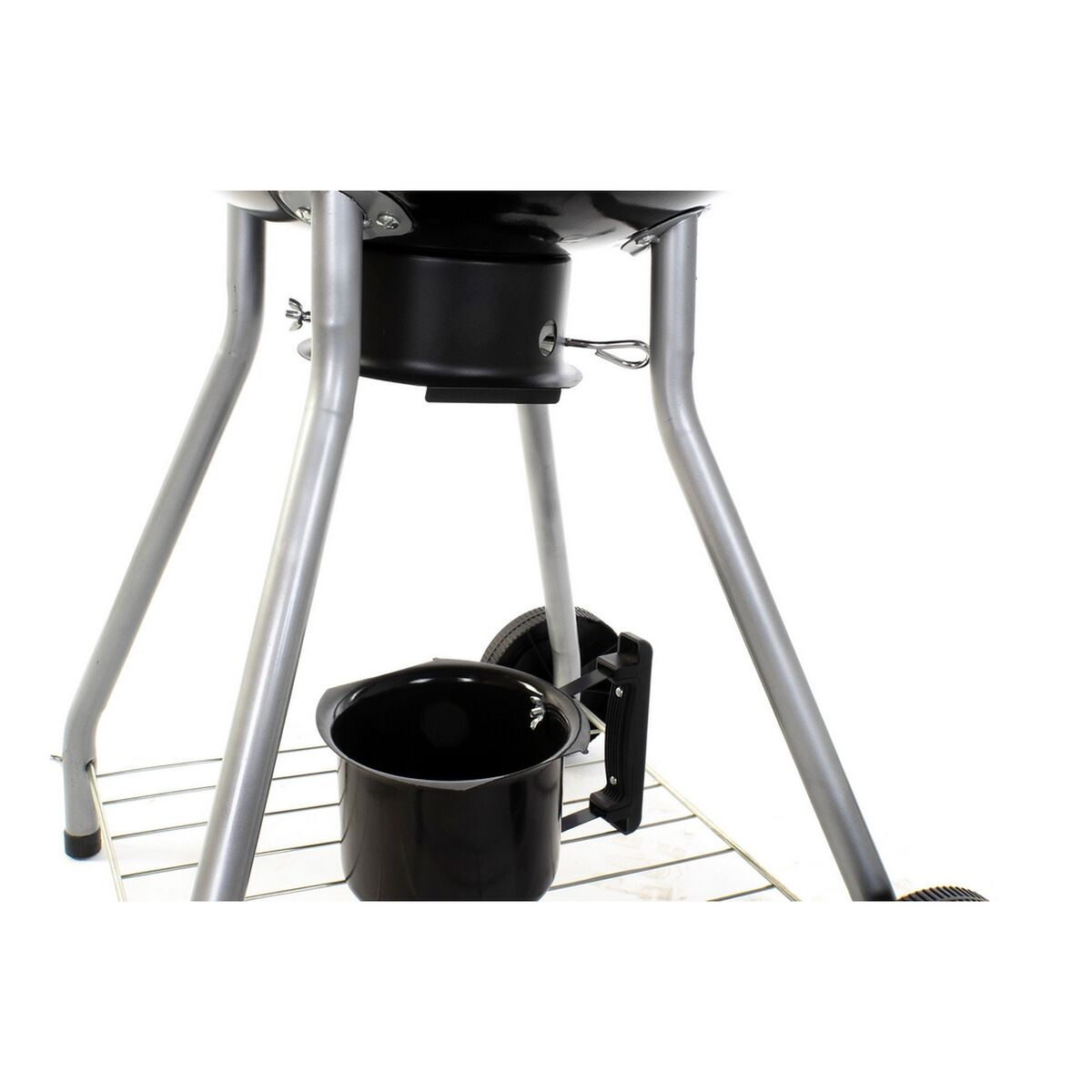 Barbecue a Carbone con Coperchio e Ruote DKD Home Decor Nero Metallo Plastica Rettangolare 52,4 x 59 x 91,6 cm - Immagine 3