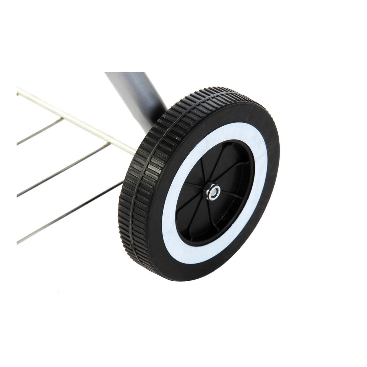 Barbecue a Carbone con Coperchio e Ruote DKD Home Decor Nero Metallo Plastica Rettangolare 52,4 x 59 x 91,6 cm - Immagine 5