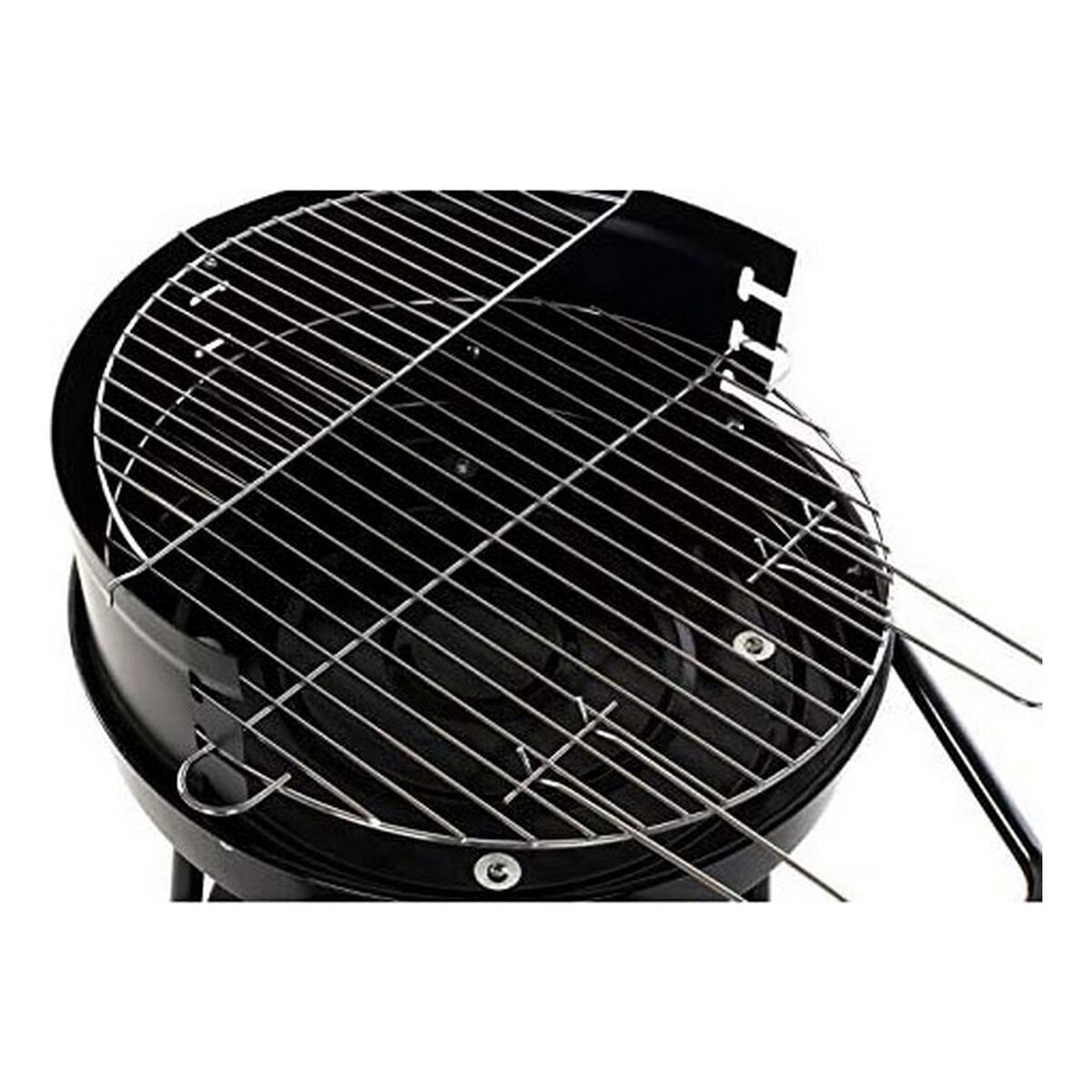 Barbecue a Carboni con Ruote DKD Home Decor Nero Metallo Plastica 59 x 49,5 x 82 cm - Immagine 3