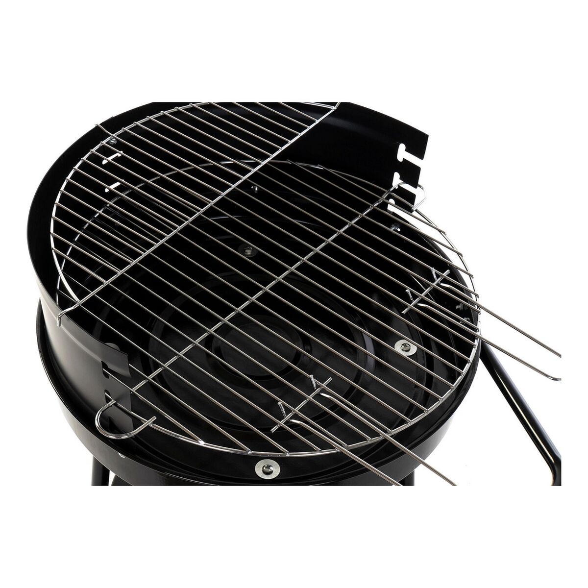 Barbecue a Carboni con Ruote DKD Home Decor Nero Metallo Plastica 59 x 49,5 x 82 cm - Immagine 6