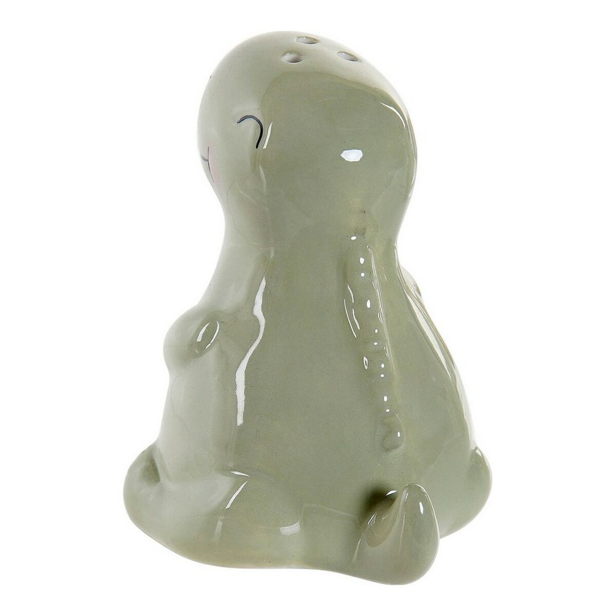 Portasale con Coperchio DKD Home Decor LC-173478 Dinosauro Bianco Verde Dolomite 6,6 x 7 x 7,7 cm (2 pcs) - Immagine 2