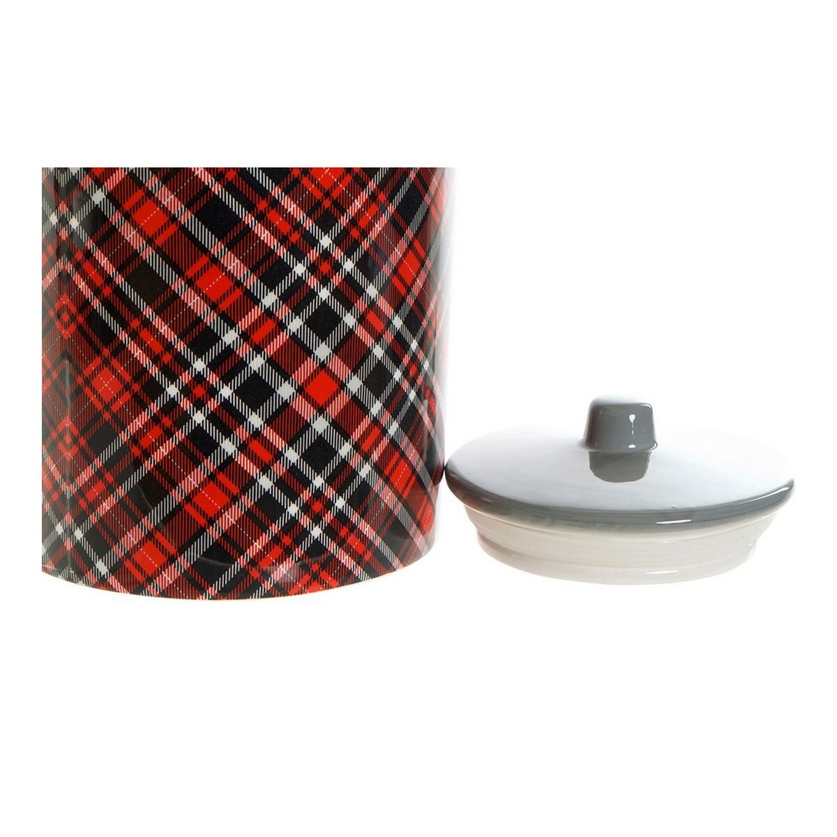 Barattolo DKD Home Decor Nero Rosso Grigio 15 x 15 x 22 cm - Immagine 2