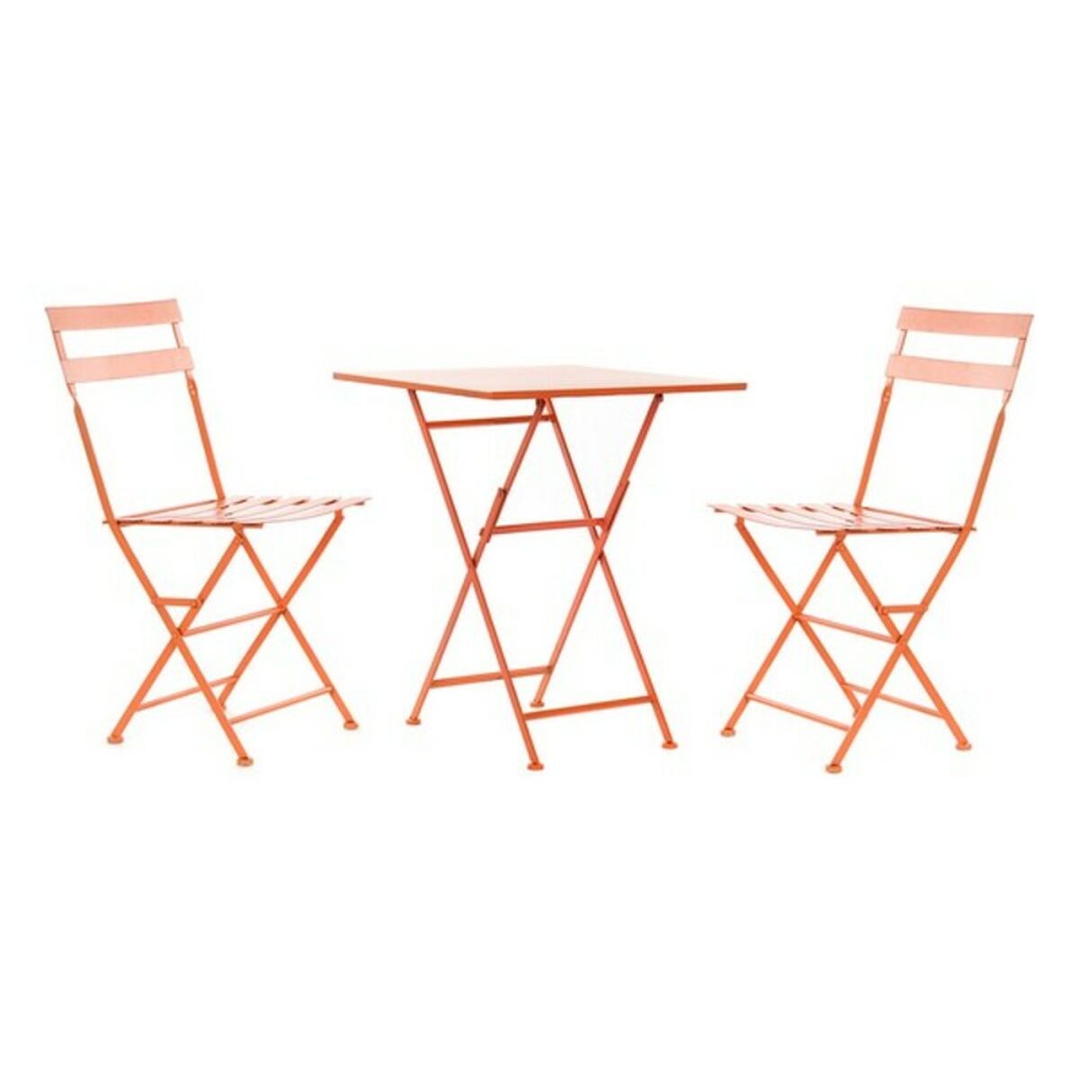 Tavolo con 2 sedie DKD Home Decor MB-177412 Corallo 60 x 60 x 75 cm (3 pcs)