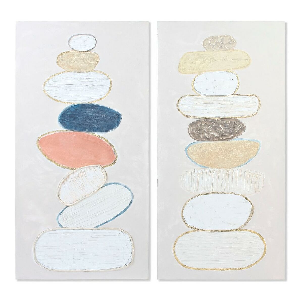 Tela DKD Home Decor Stones Pino Tela 60 x 3,8 x 120 cm