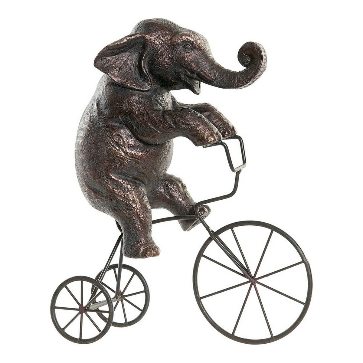 Statua Decorativa DKD Home Decor Nero Elefante Moderno 30 x 12 x 37 cm
