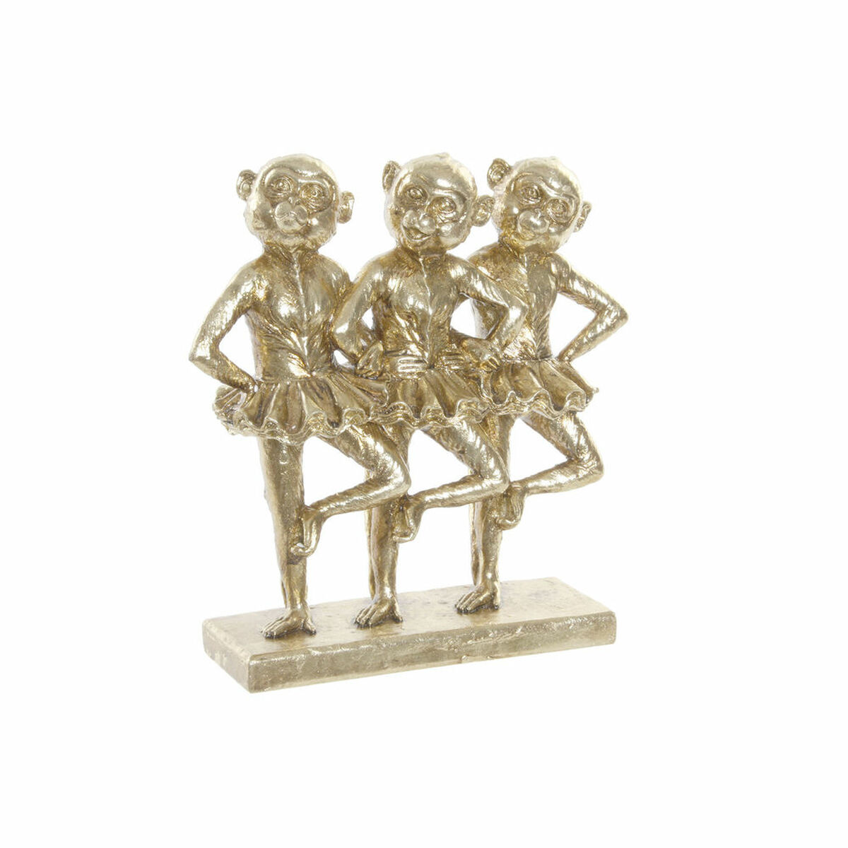 Statua Decorativa DKD Home Decor FZ-91957 Dorato Coloniale Scimmia Scimmie 23 x 9,5 x 24 cm