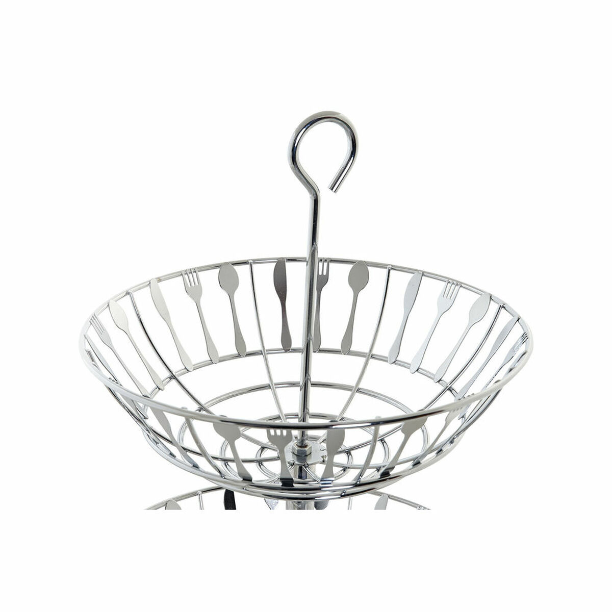 Portafrutta DKD Home Decor Argentato Metallo Plastica 28 x 28 x 40 cm - Immagine 3