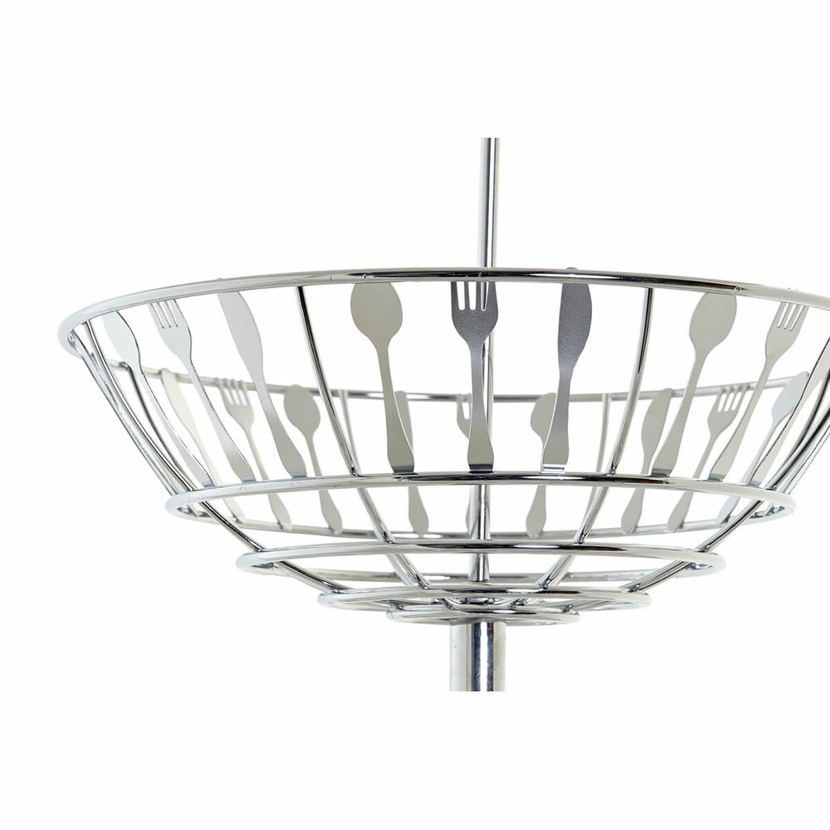 Portafrutta DKD Home Decor Argentato Metallo Plastica 28 x 28 x 40 cm - Immagine 2