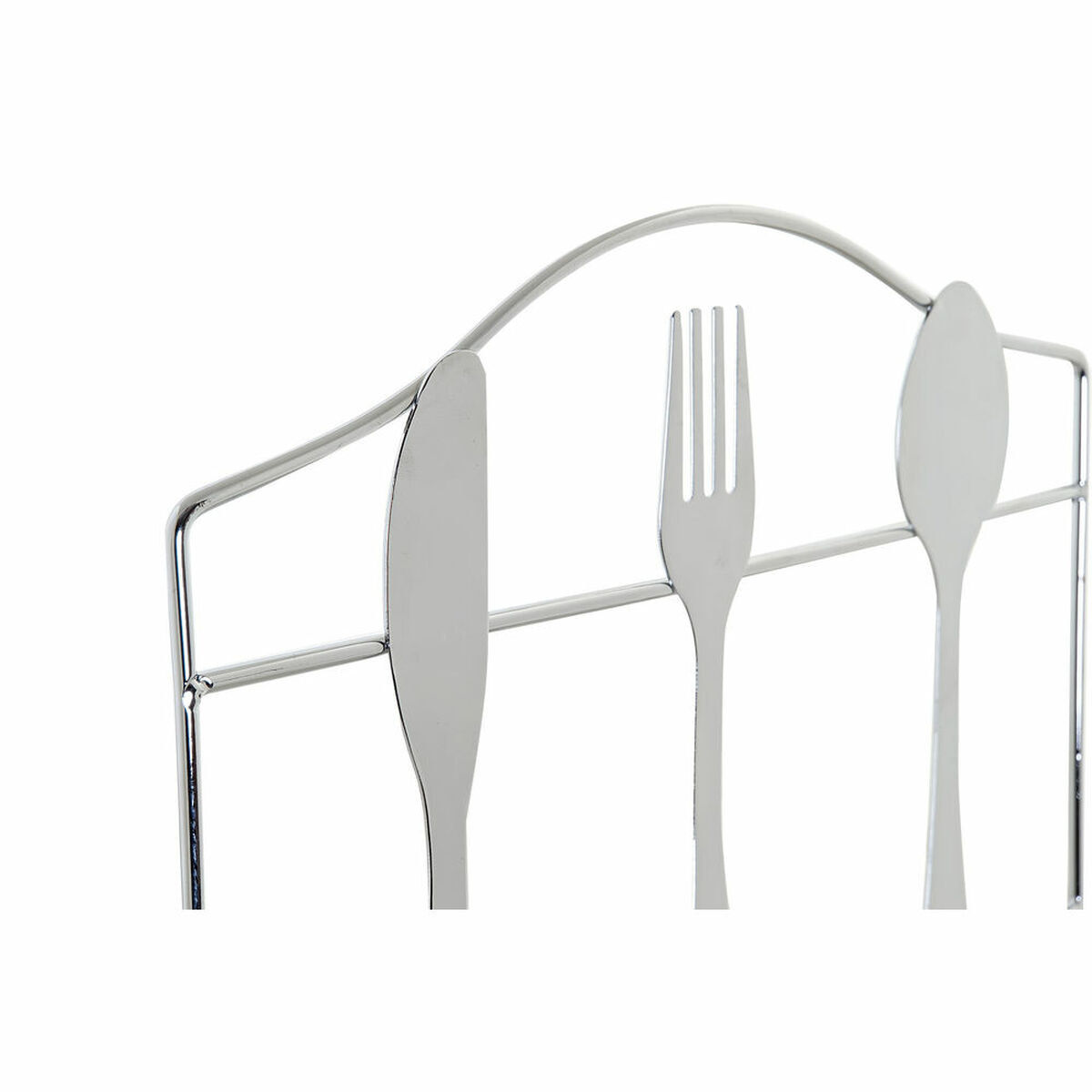 Leggio DKD Home Decor Posate Argentato Metallo Plastica 23 x 15 x 22 cm - Immagine 2