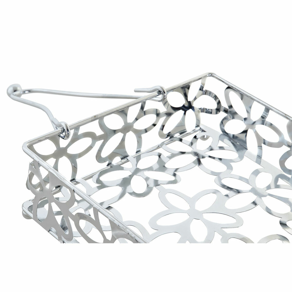 Portatovagliolo DKD Home Decor Margarita Argentato Metallo Plastica 18 x 19 x 6 cm - Immagine 2