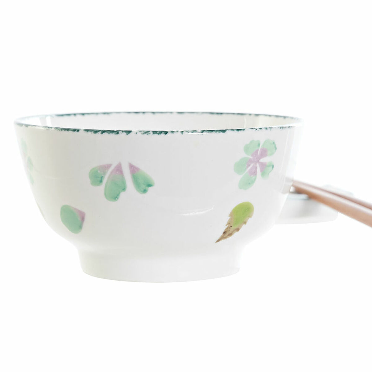 Set per Sushi DKD Home Decor 25 x 25 x 6,5 cm Porcellana Legno Bianco Verde Orientale (6 Pezzi) (25 x 25 x 6,5 cm) (6 pcs) - Immagine 3