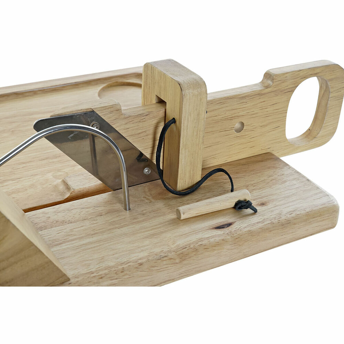 Fresa DKD Home Decor 29 x 29 x 10 cm Legno d'albero della gomma Acciaio inossidabile - Immagine 2