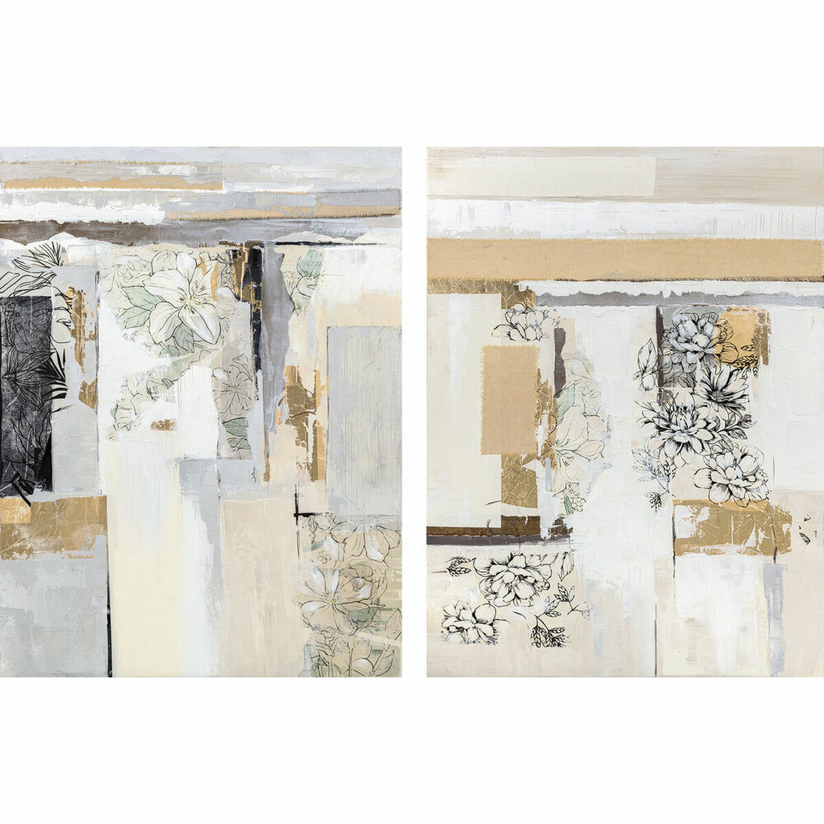 Tela DKD Home Decor Pino Tela 90 x 2,4 x 120 cm