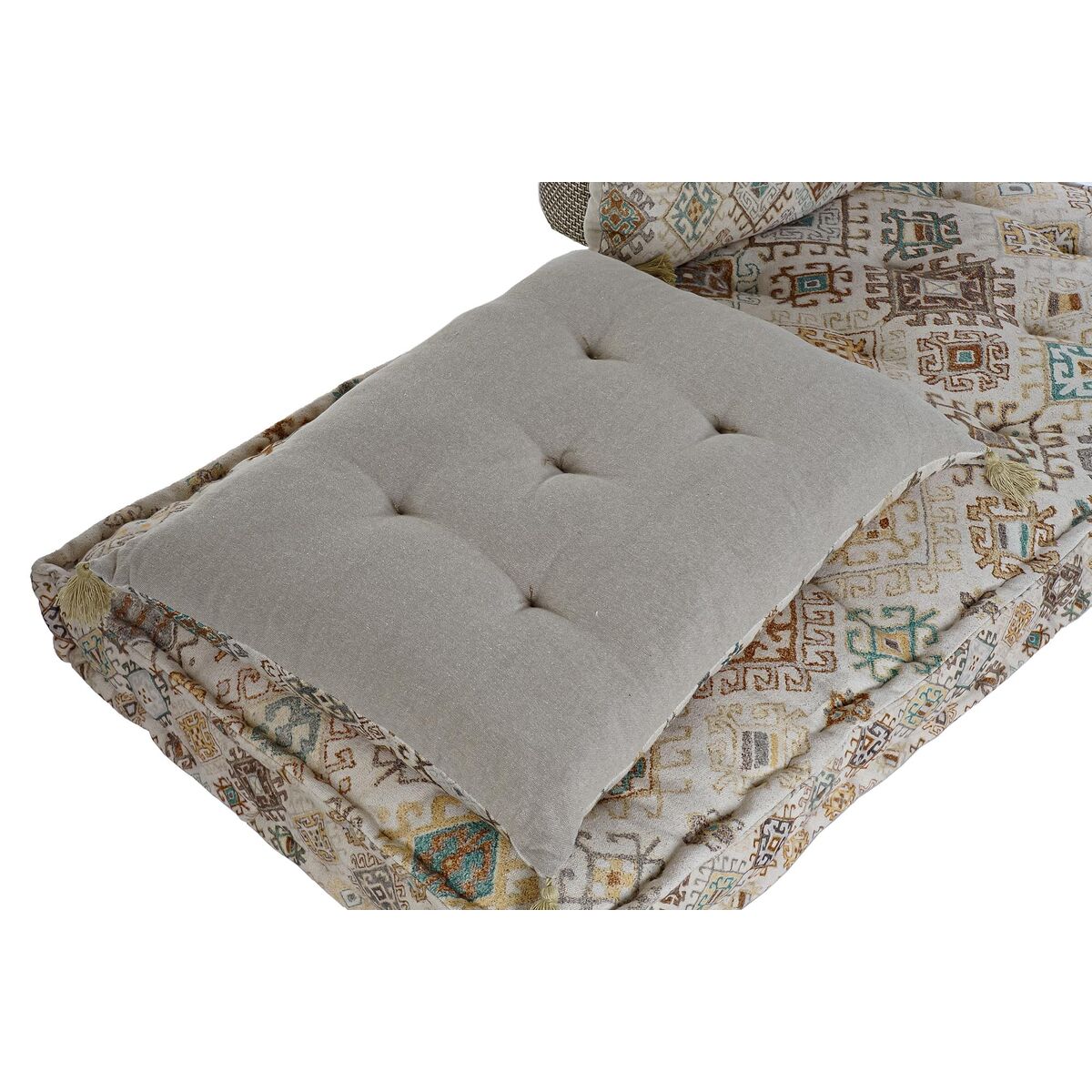 Divano a 2 Piazze DKD Home Decor Giallo Marrone Beige 145 x 76 x 13 cm - Immagine 5