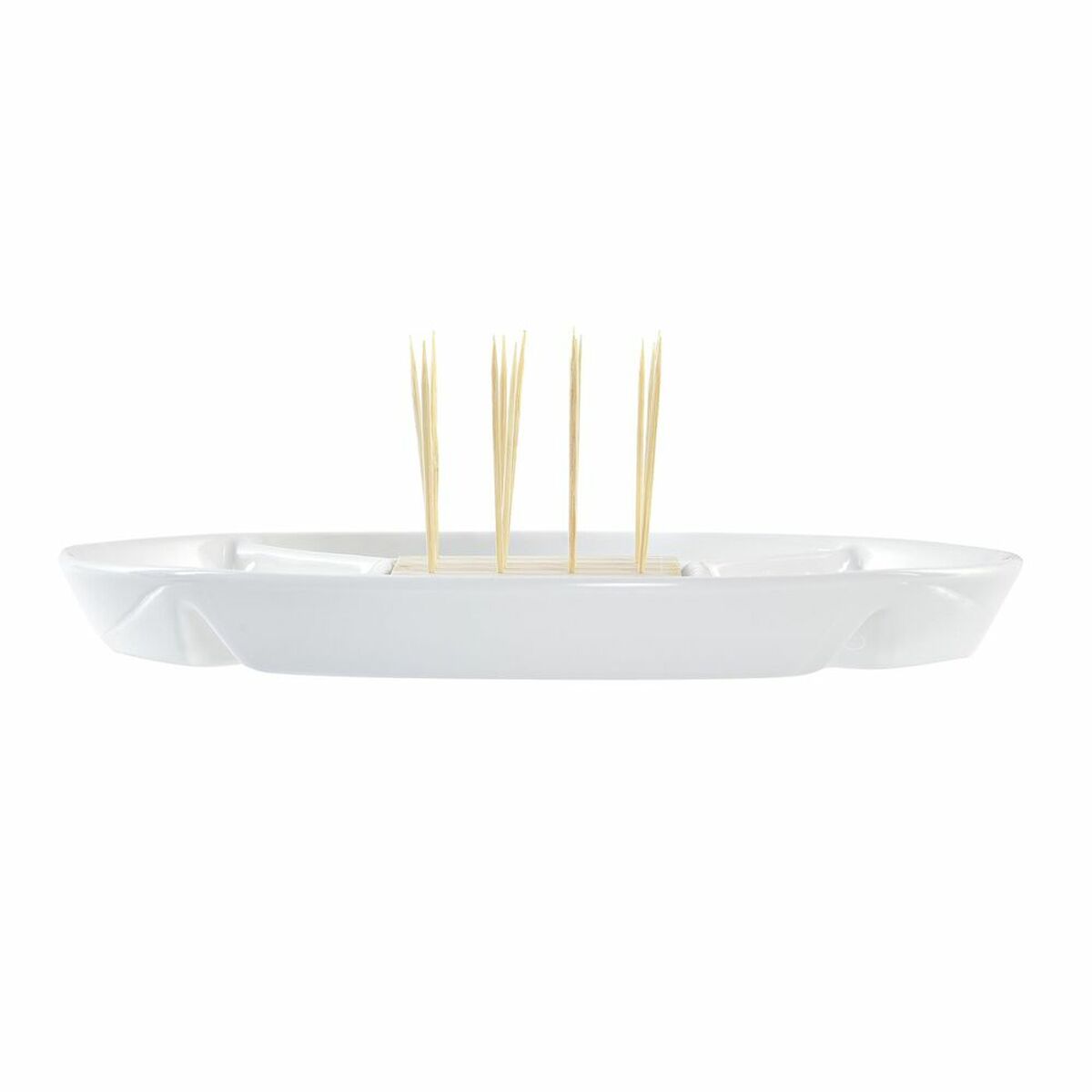 Vassoio per aperitivi DKD Home Decor Multicolore Naturale Bambù Gres Tropicale 23,5 x 23,5 x 7 cm - Immagine 3