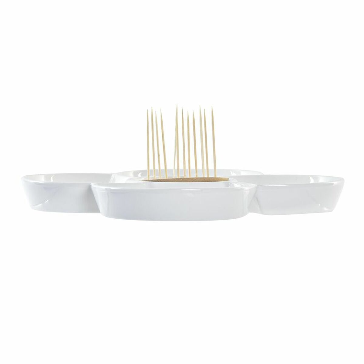 Vassoio per aperitivi DKD Home Decor Azzurro Naturale Bambù Gres Mediterraneo 25 x 25 x 10 cm - Immagine 3