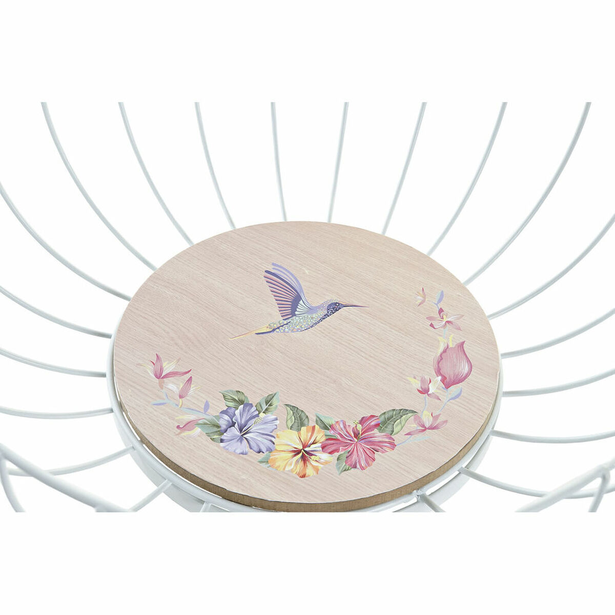 Portafrutta DKD Home Decor Multicolore Metallo Legno MDF 28 x 28 x 11 cm (2 Unità) - Immagine 3