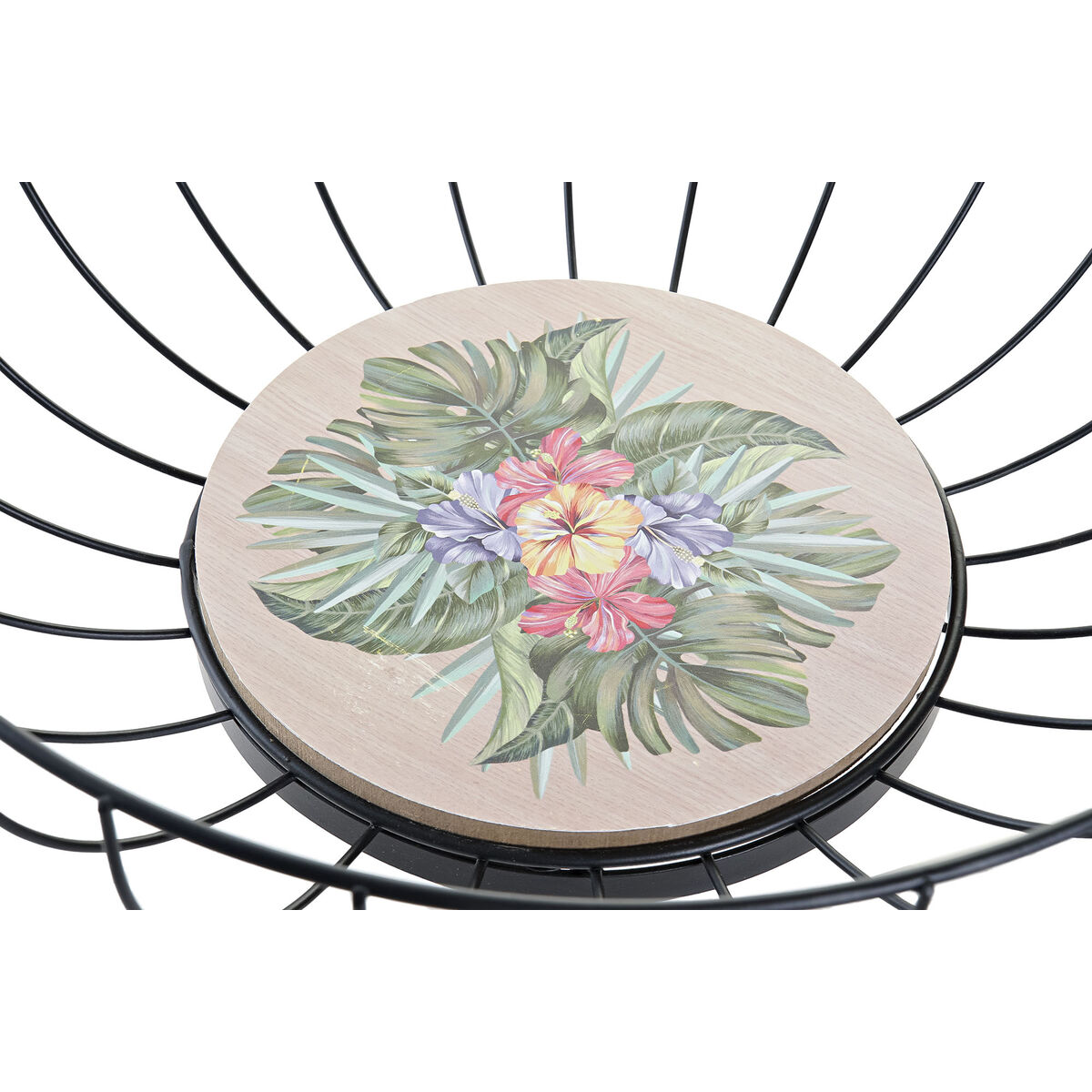 Portafrutta DKD Home Decor Multicolore Metallo Legno MDF 28 x 28 x 11 cm (2 Unità) - Immagine 2