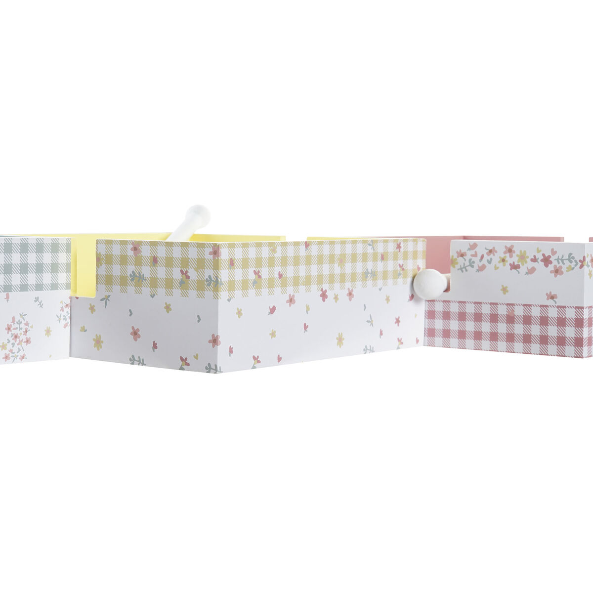 Portatovagliolo DKD Home Decor Vichy Sweet Metallo Alluminio Legno MDF 22 x 18 x 6 cm (3 Unità) - Immagine 2