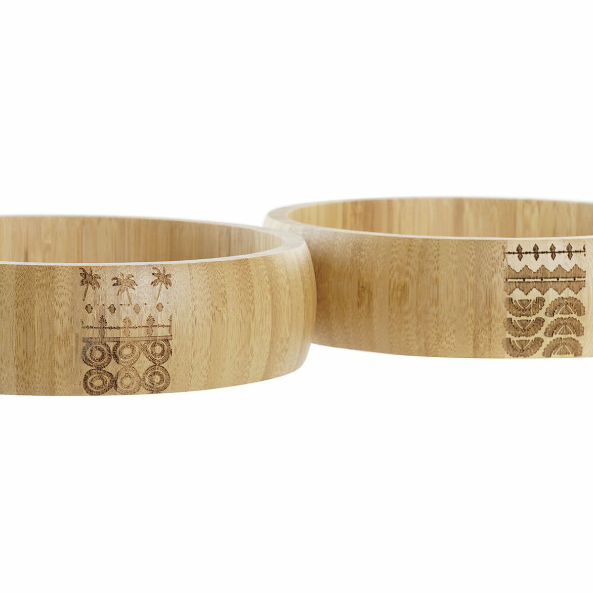 Insalatiera DKD Home Decor Naturale Bambù 20 x 20 x 5 cm - Immagine 2