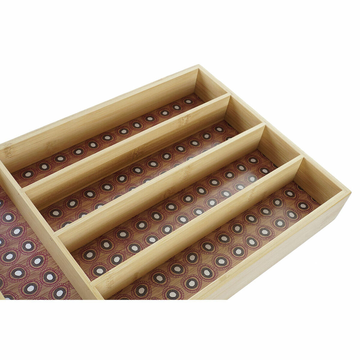 Vassoio Portaposate DKD Home Decor Bambù Coloniale Africano 25,5 x 35,5 x 5 cm (2 Unità) - Immagine 3