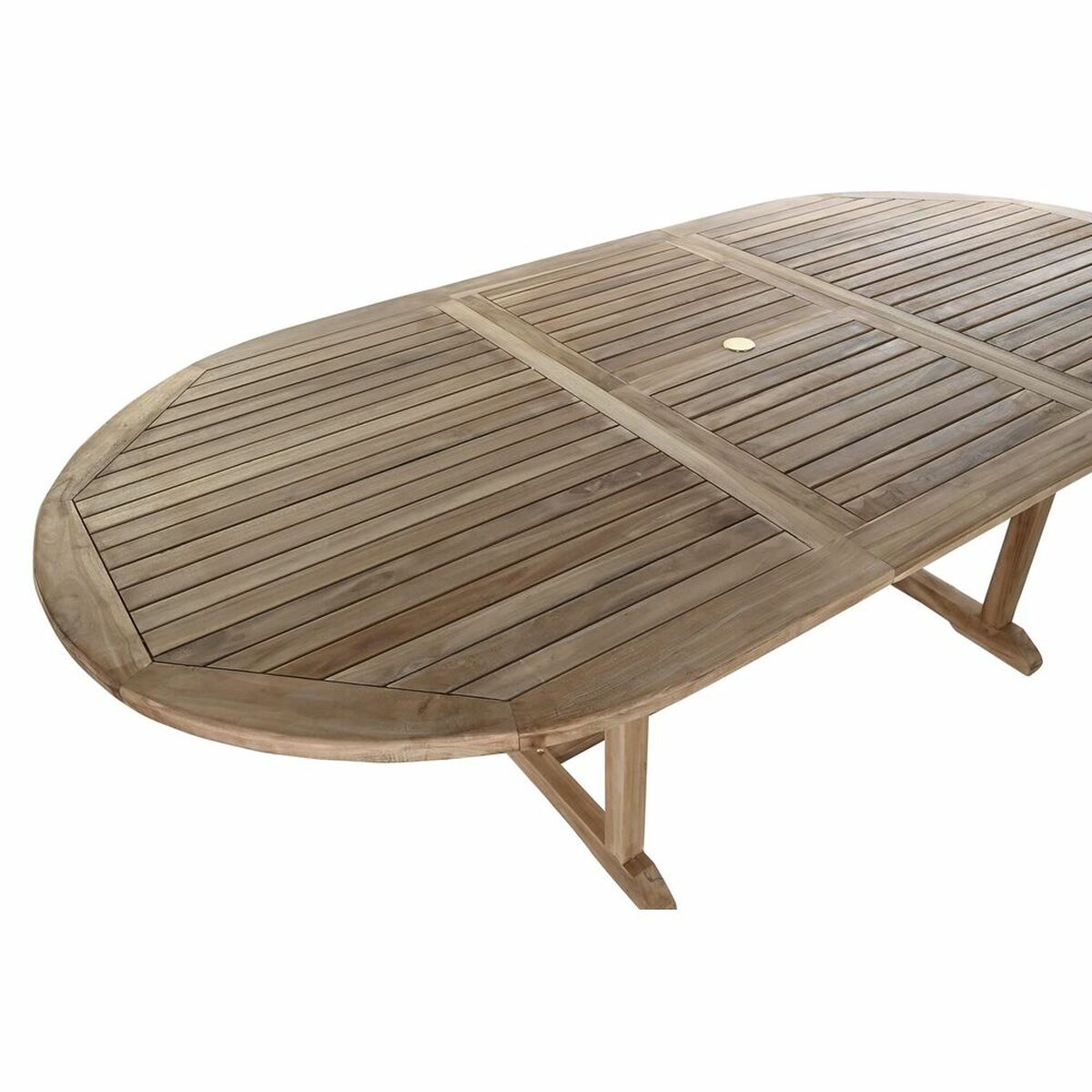 Tavolo da Pranzo DKD Home Decor Marrone Estensibile Teca (180 x 120 x 75 cm) - Immagine 7