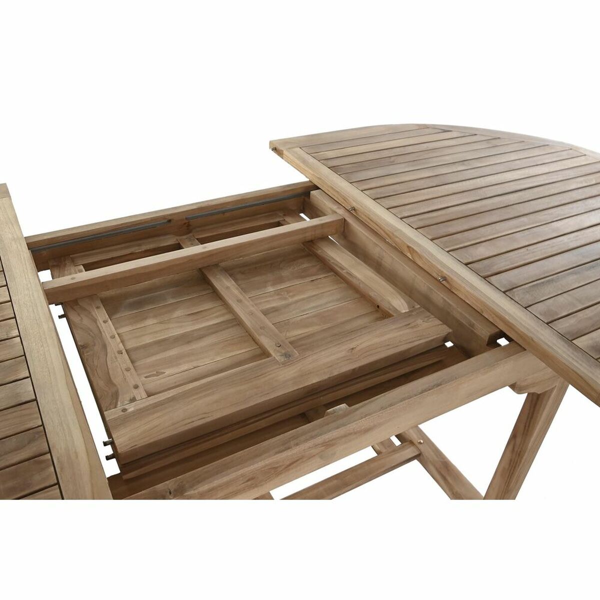 Tavolo da Pranzo DKD Home Decor Marrone Estensibile Teca (180 x 120 x 75 cm) - Immagine 3