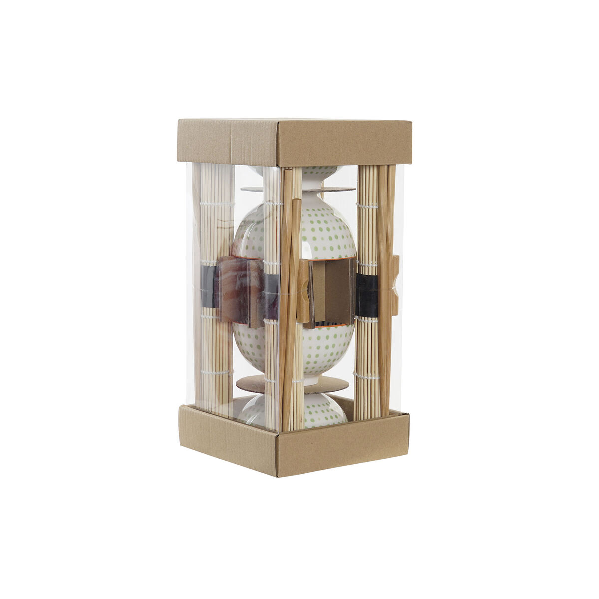 Set per Sushi DKD Home Decor 14,5 x 14,5 x 31 cm Azzurro Bianco Gres Orientale (16 Pezzi) - Immagine 4