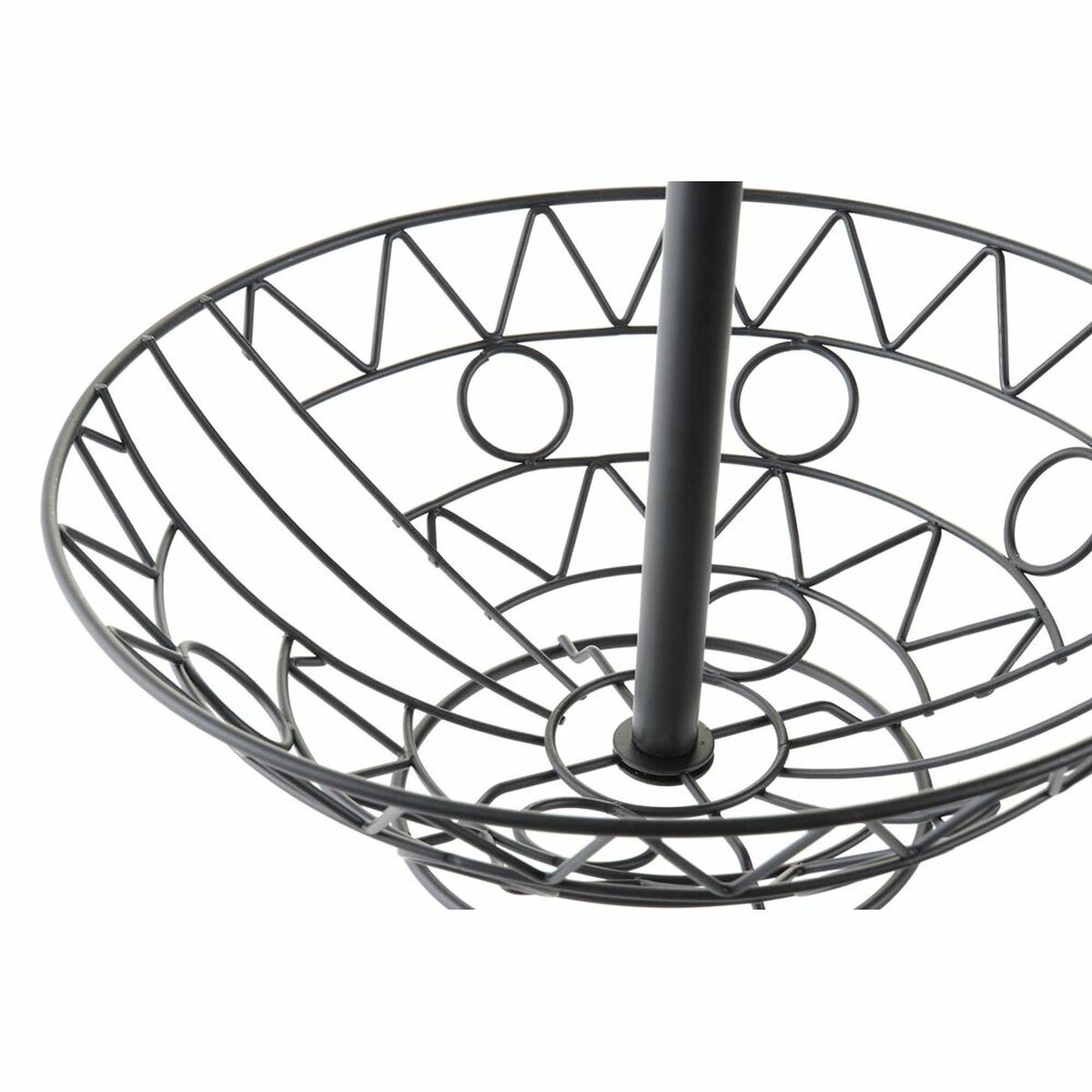 Portafrutta DKD Home Decor Nero Metallo Geometrico 28 x 28 x 58 cm - Immagine 3