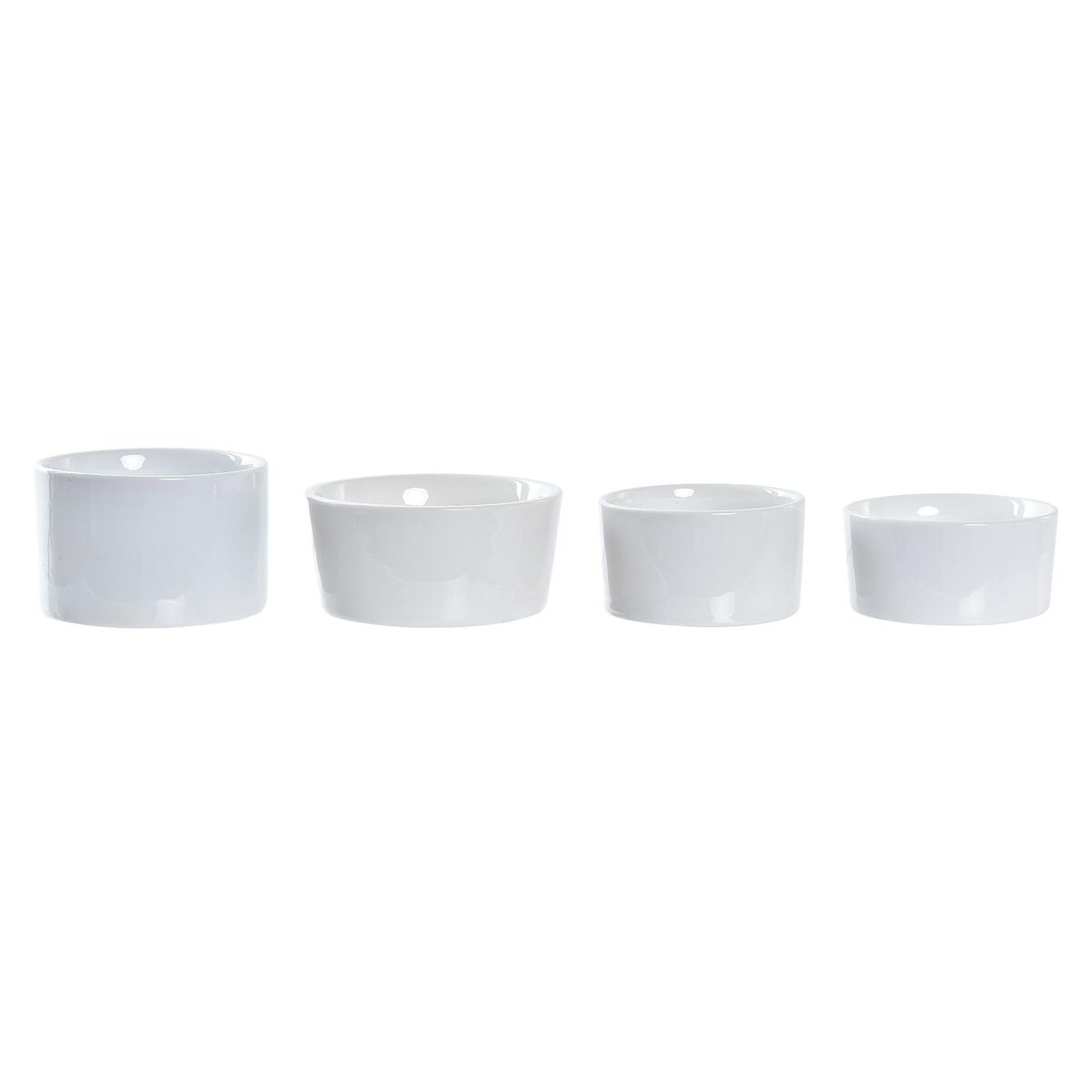 Set da Aperitivo DKD Home Decor Bianco/Nero Metallo Bambù Gres Loft 5 Pezzi 20 x 20 x 14 cm - Immagine 3