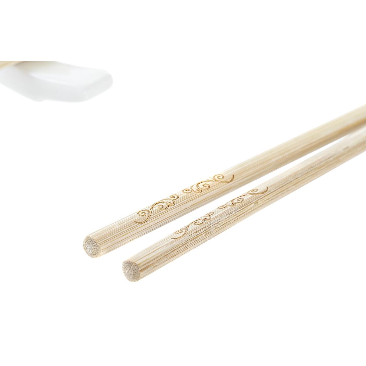 Set per Sushi DKD Home Decor Bambù Lavagna Naturale Orientale 28 x 9 x 2 cm (3 Pezzi) (6 Pezzi) - Immagine 2