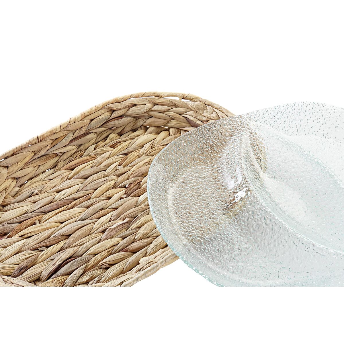 Vassoio per aperitivi DKD Home Decor 38 x 25 x 4 cm Cristallo Naturale Trasparente - Immagine 2