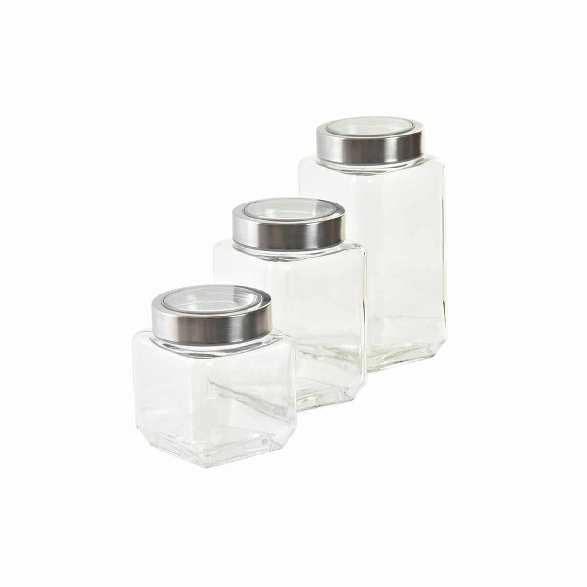 Set di 3 Barattoli DKD Home Decor 750 ml 8,5 x 8,5 x 18 cm - Immagine 3